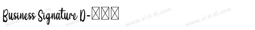 Business Signature D字体转换